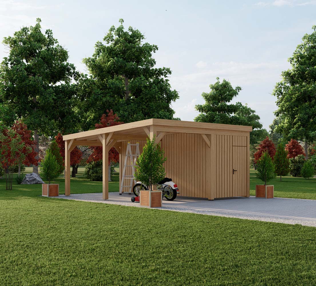 Carport mit Abstellraum Aralia, 5x6 m