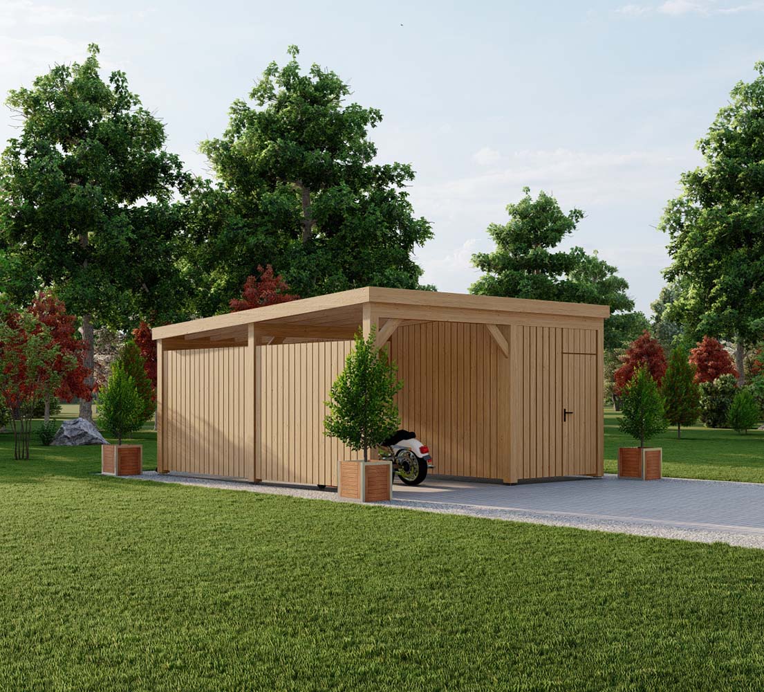 Carport mit Abstellraum Aralia W2, 5x6 m