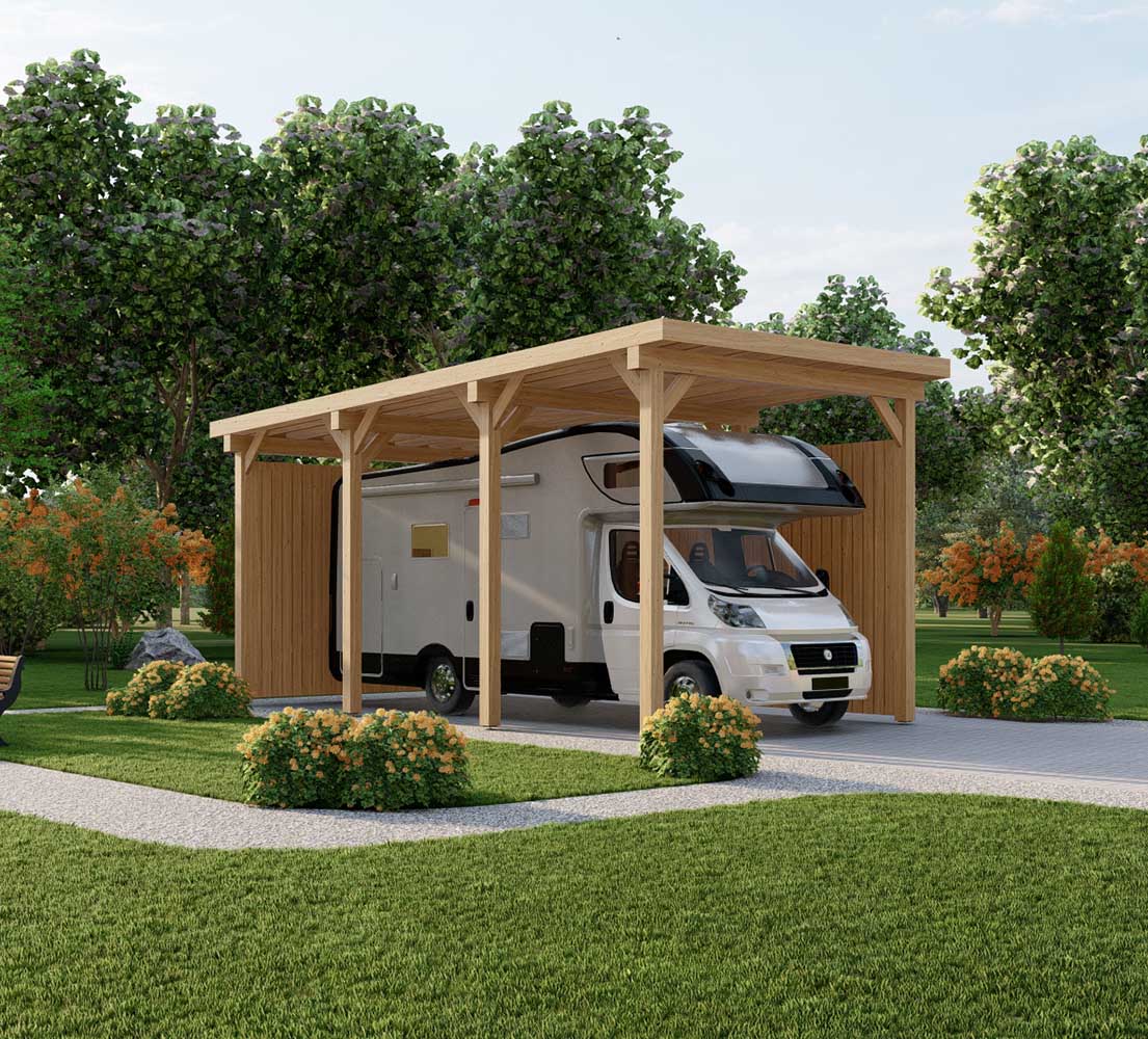 Carport aus Holz Narcissus W4, 4x8