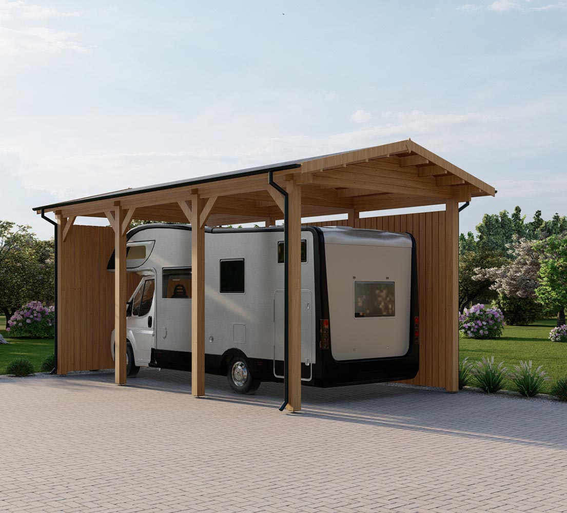  Einzelcarport Salix W4, 4x8 m