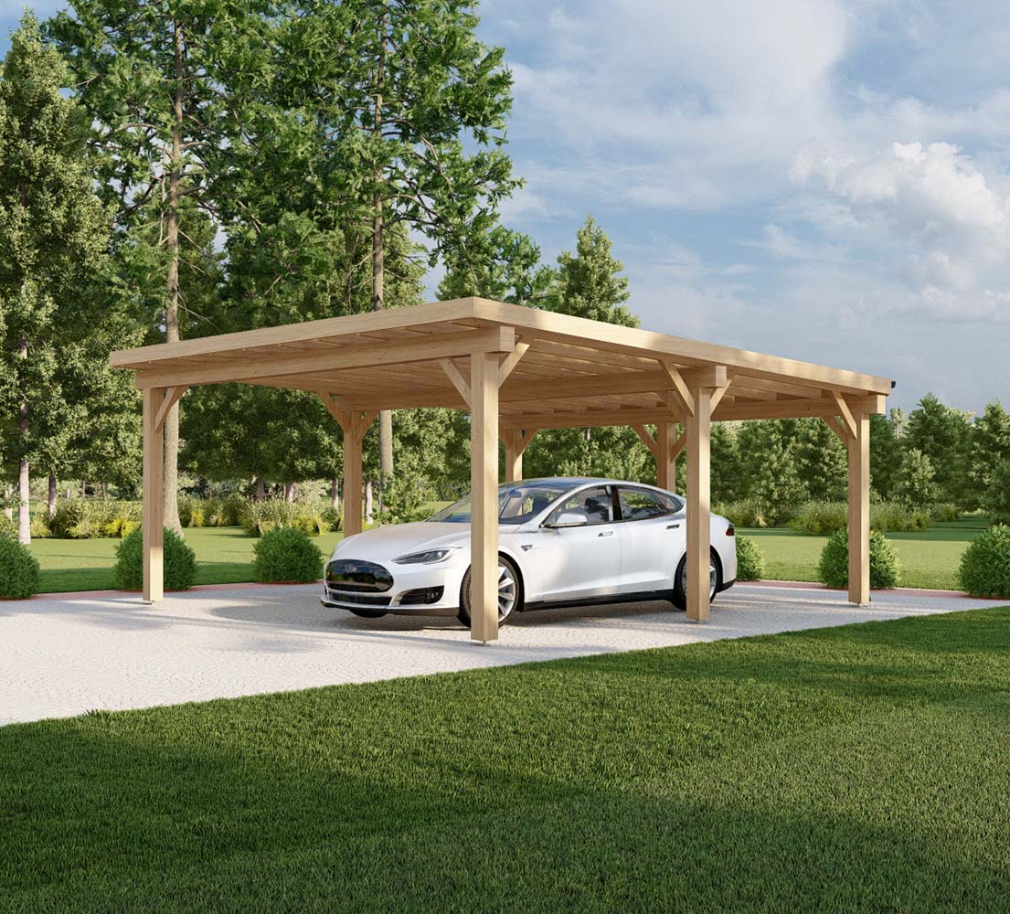 Carport aus Holz Magnolia, 6x6 m