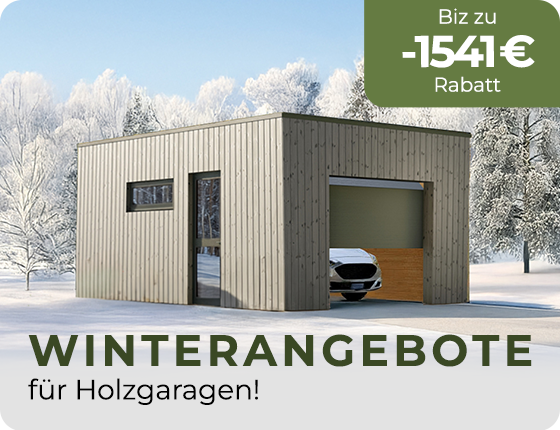 Werbebanner für Holzgaragen Werbebanner: bis zu -1541 EUR Rabatt auf Holzgaragen.