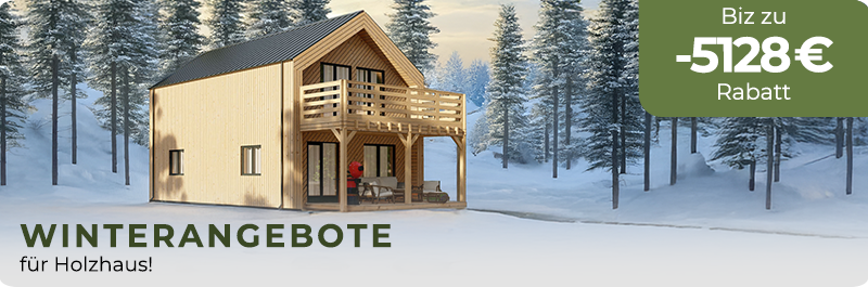 Werbebanner für Ingenieurleistungen Winterangebote fur Holzhauser