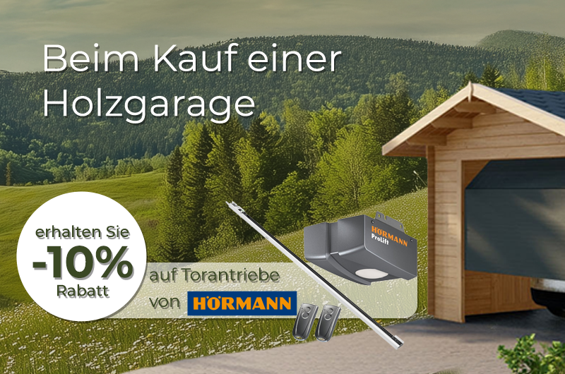Werbebanner: 10% Rabatt auf Sektionaltore.