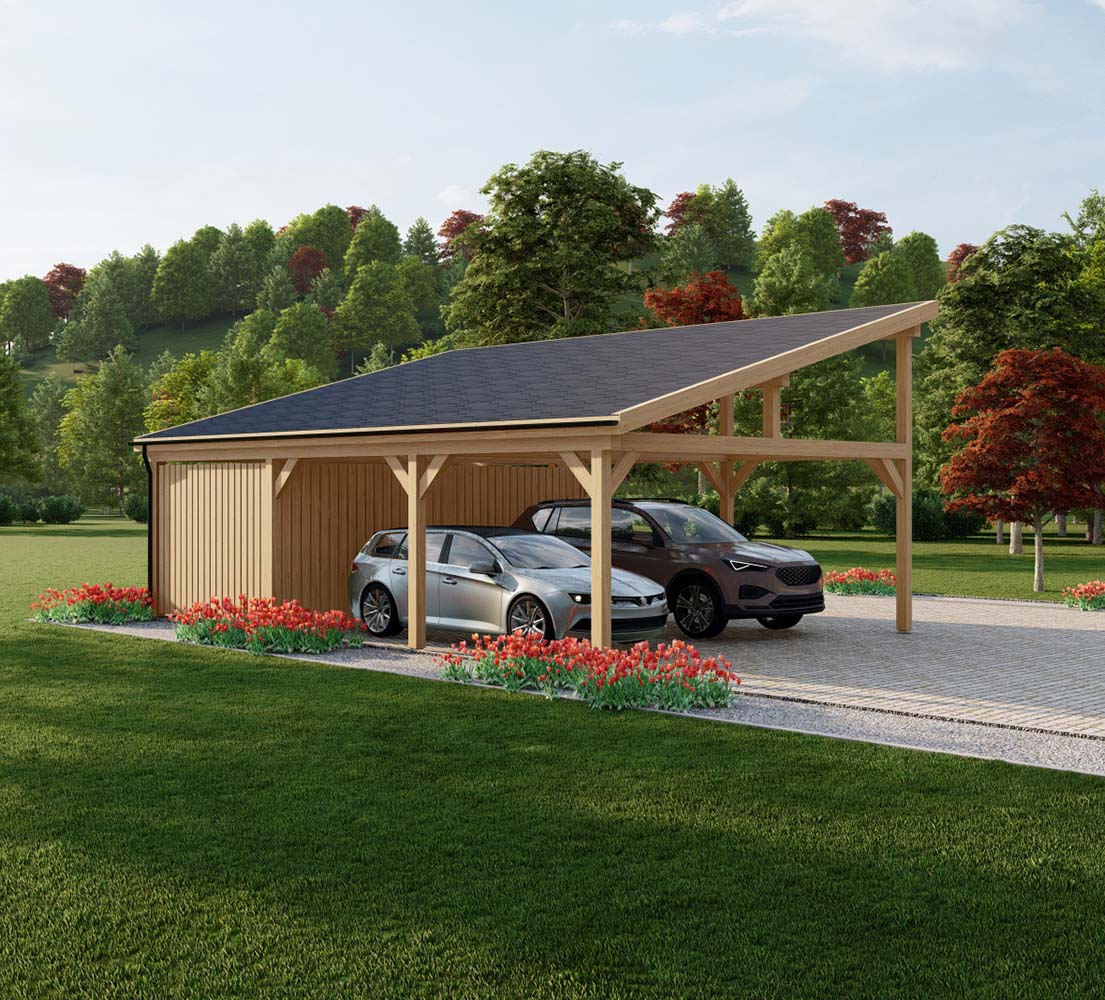 Carport mit Pultdach Allium, 9x6 m