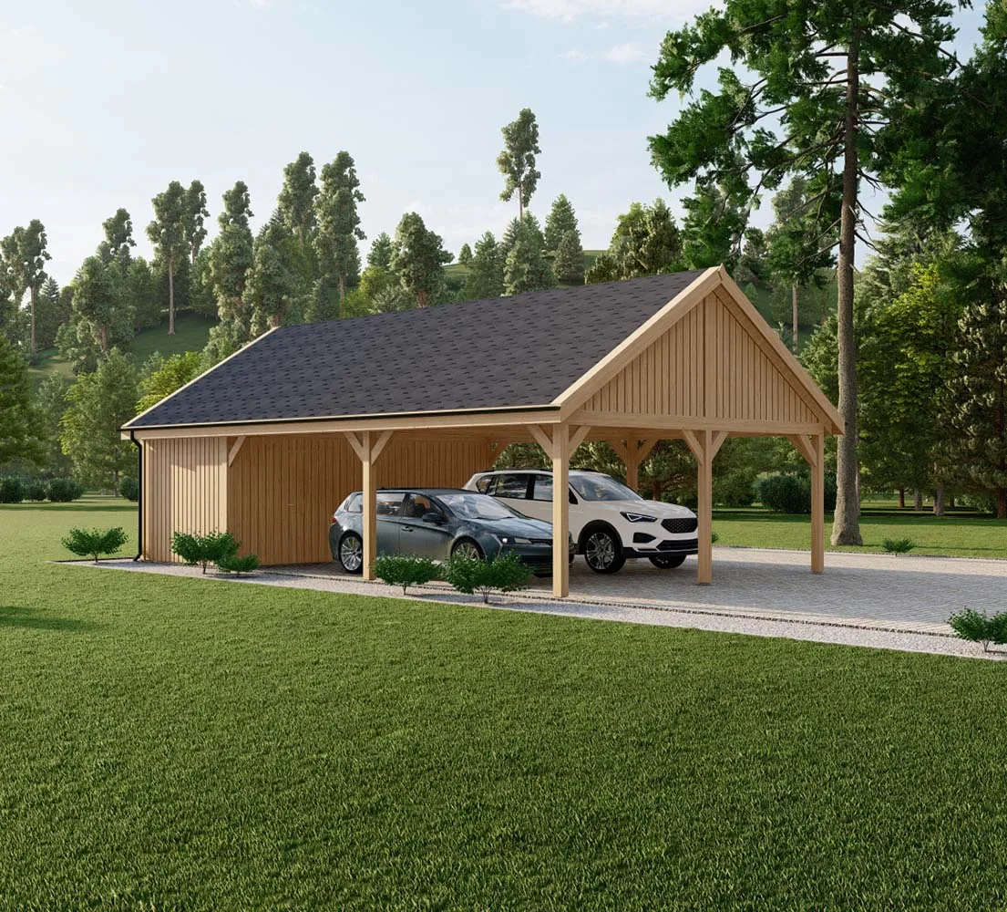 Doppelcarport Corylus 6.5x10.5m