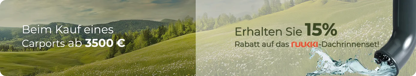 Werbebanner: 15% auf Dachrinnenset