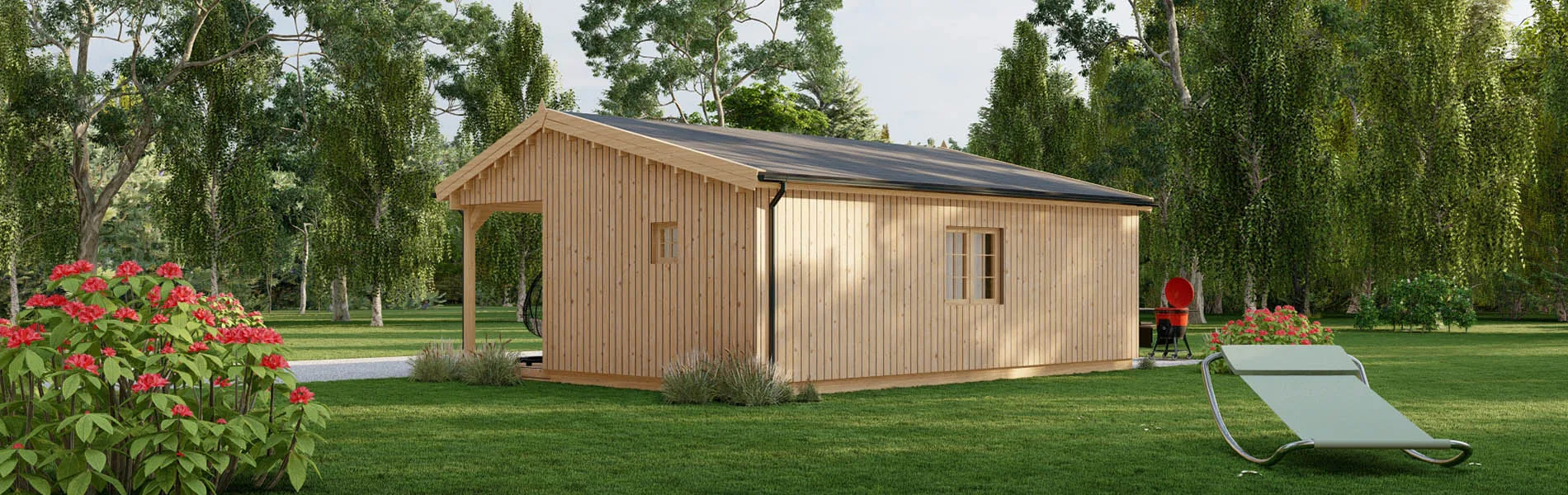Holzhaus mit Satteldach Daphne V2 3