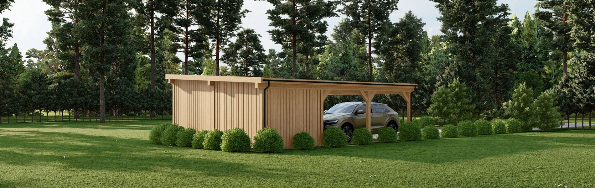 Doppelcarport Arum 6x9m 3