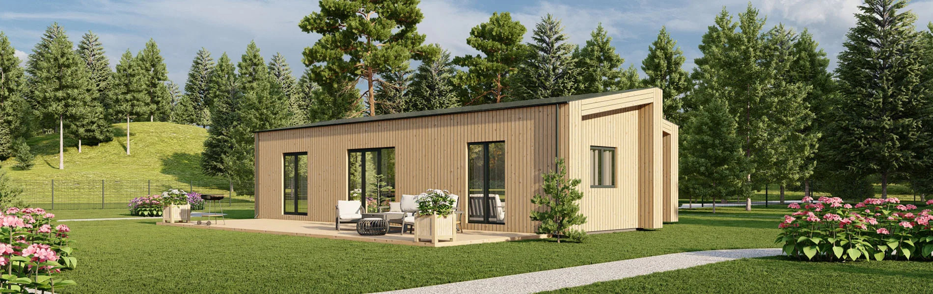 Eingeschossiges Holzhaus Ambrosia 4