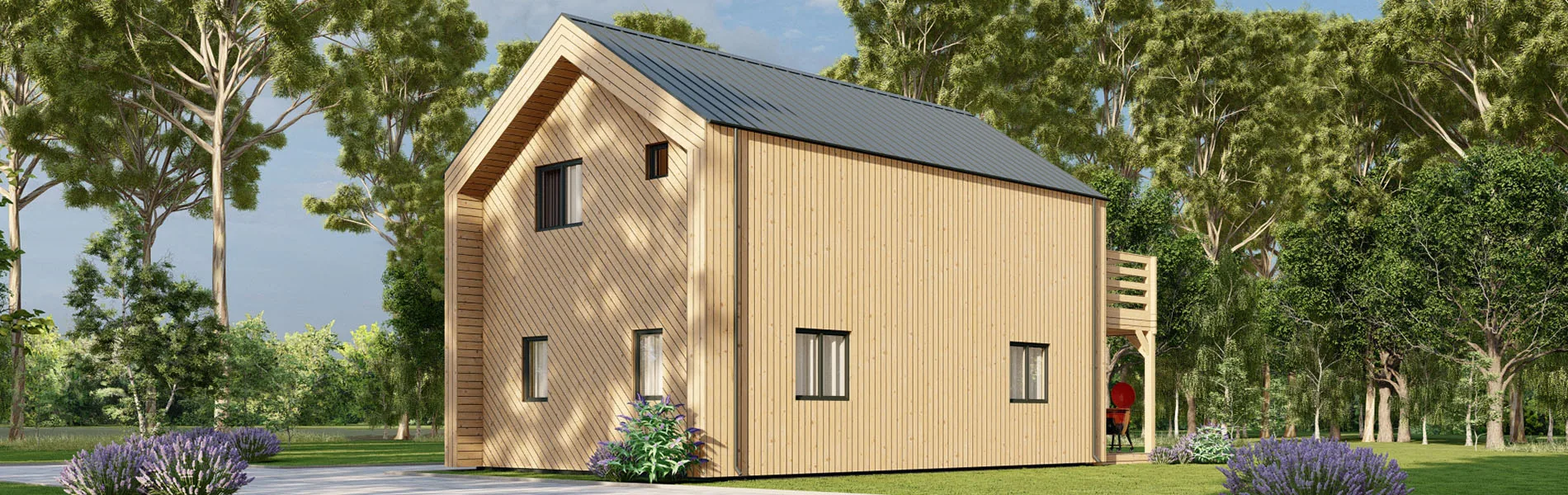Zweigeschossiges Holzhaus Lilac 4