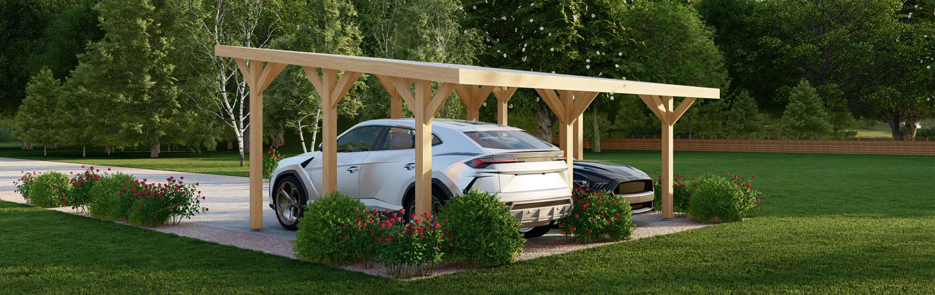 Doppelcarport Carex, 6×5 m 3
