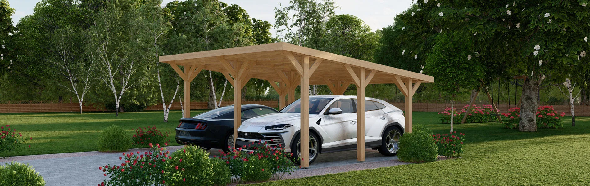 Doppelcarport Carex, 6×5 m 2