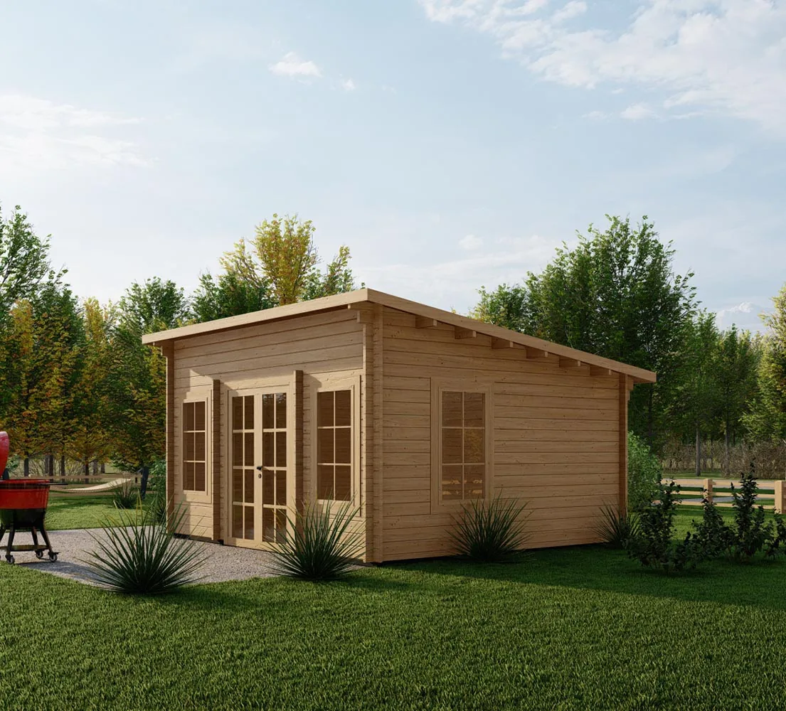 Kleines Gartenhaus Calluna, 5x4 m, BF 19 m2 