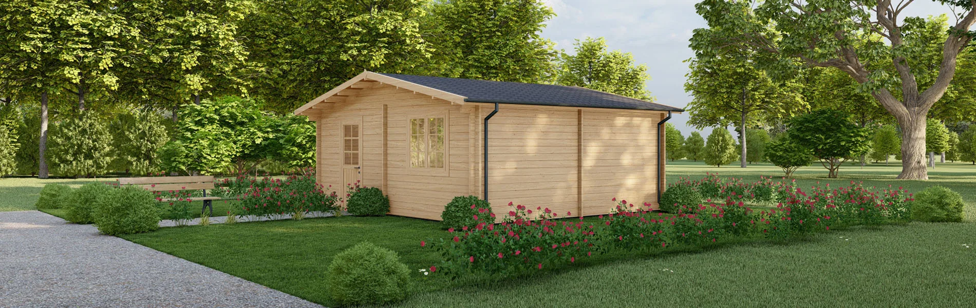 Grosses Gartenhaus Alba, 6×5 m, BF 30 m2 2