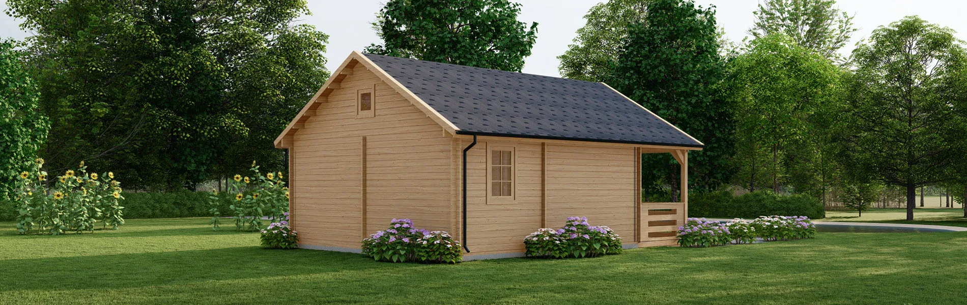 Holzhaus mit Satteldach Arnica 4