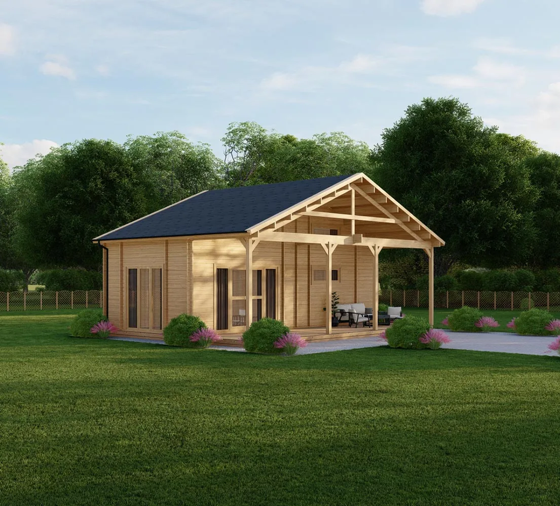 Blockbohlensauna Melissa, 10x7 m, BF 62m2