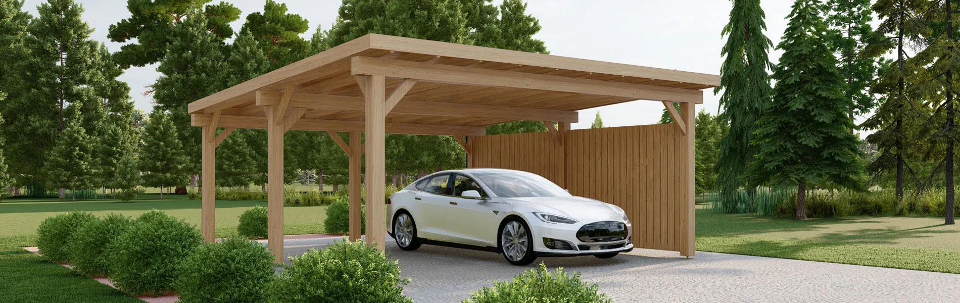 Doppelcarport Magnolia W2, 6×6 m 1