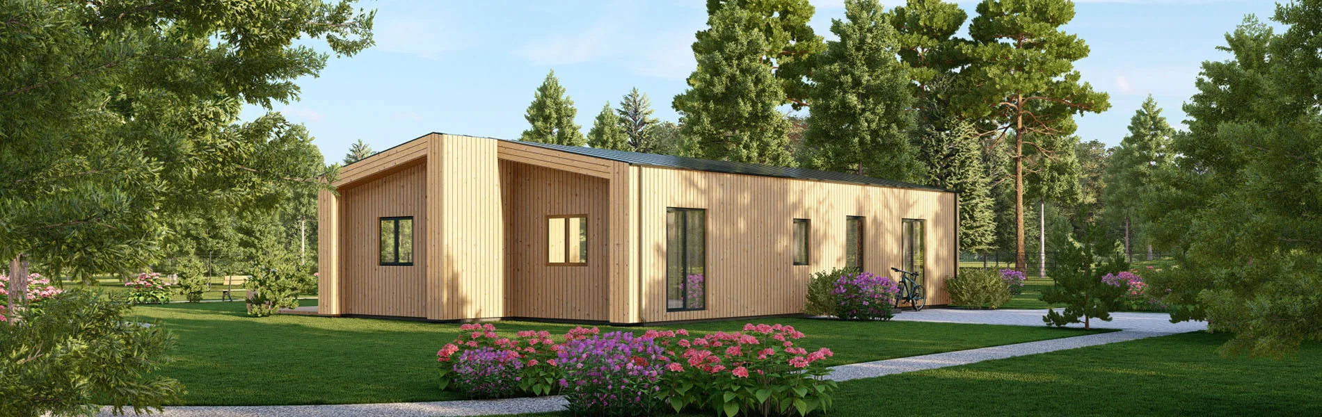 Eingeschossiges Holzhaus Ambrosia 1