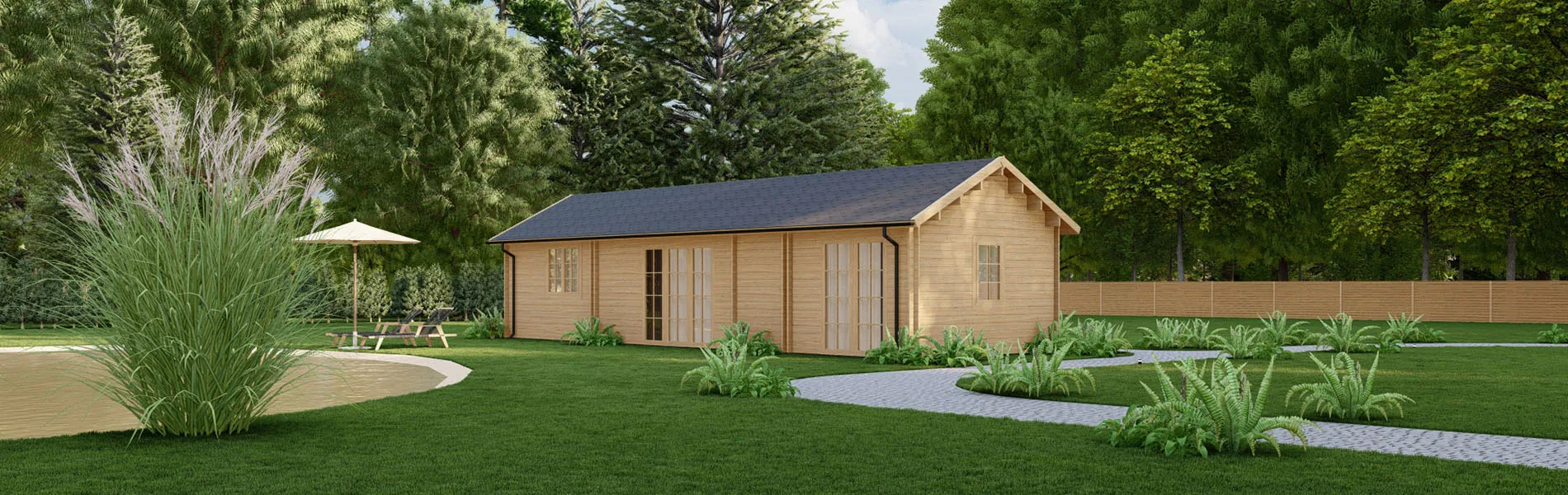 Eingeschossiges Holzhaus Fumana 4