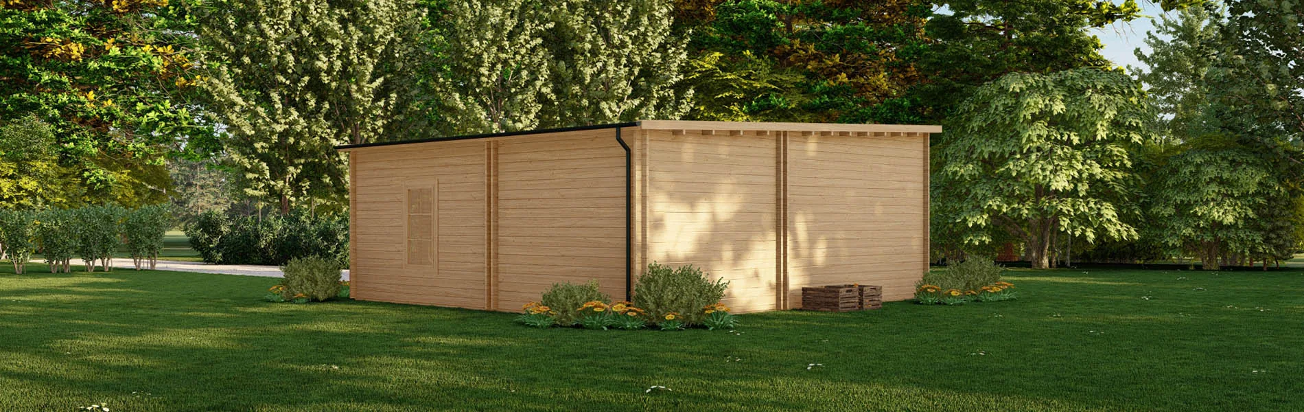 Grosses Gartenhaus Anthurium, 7×3 m + Veranda 3.5×4 m, BF 32 m2 4