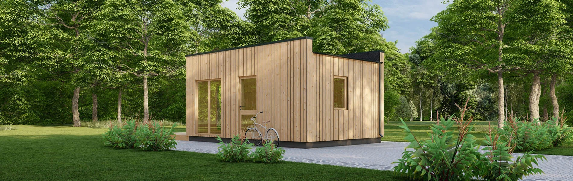 Kleines Gartenhaus Olea, 6×4 m, BF 26 m2 2
