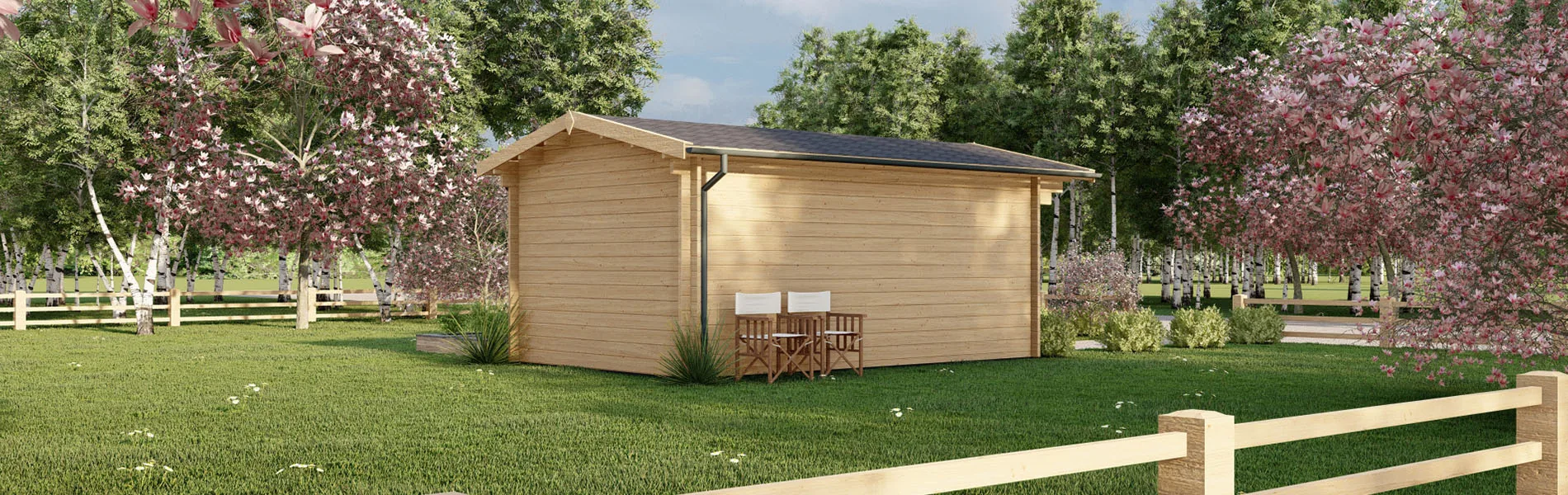Kleines Gartenhaus Capparis, 3×5 m, BF 14 m2 3