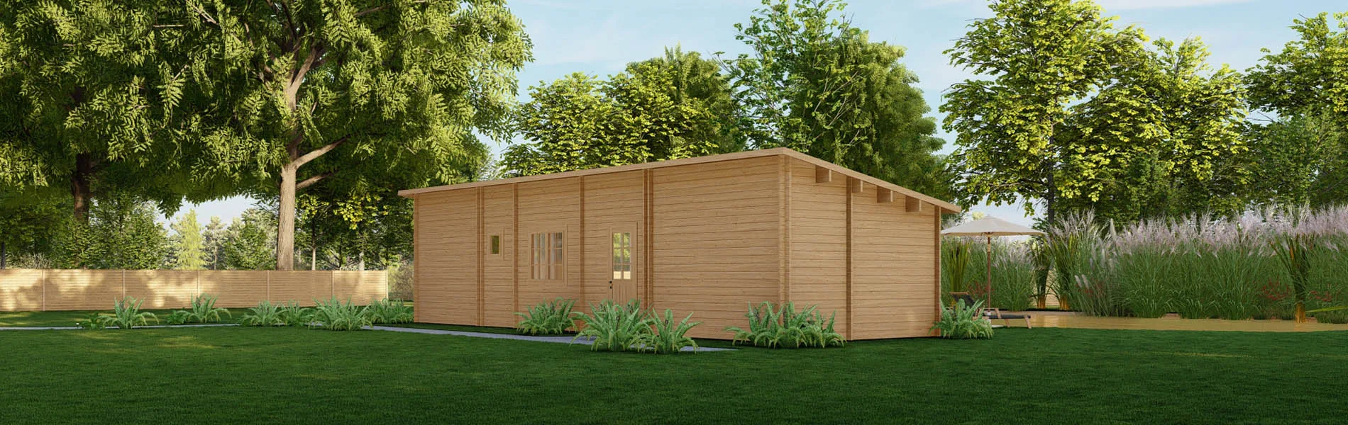 Holzhaus mit Pultdach Sinapis 2