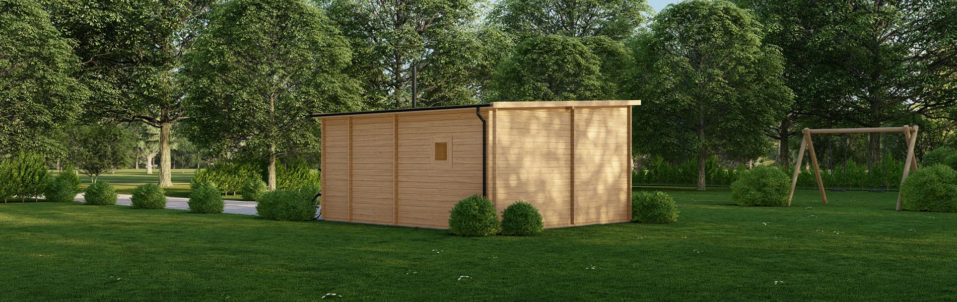 Blockbohlensauna Juniperus, 6×5 m, BF 22m2 4