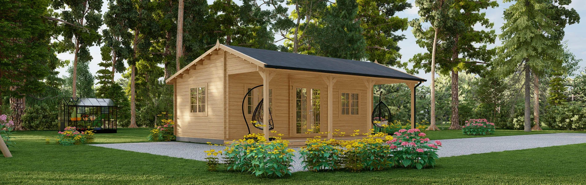 Holzhaus mit Satteldach Daphne 1