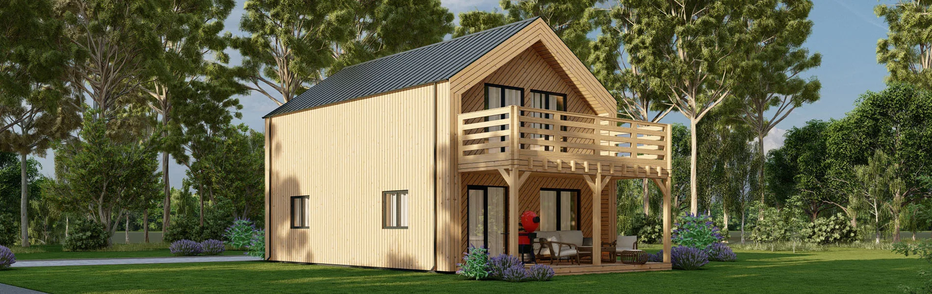 Zweigeschossiges Holzhaus Lilac 3