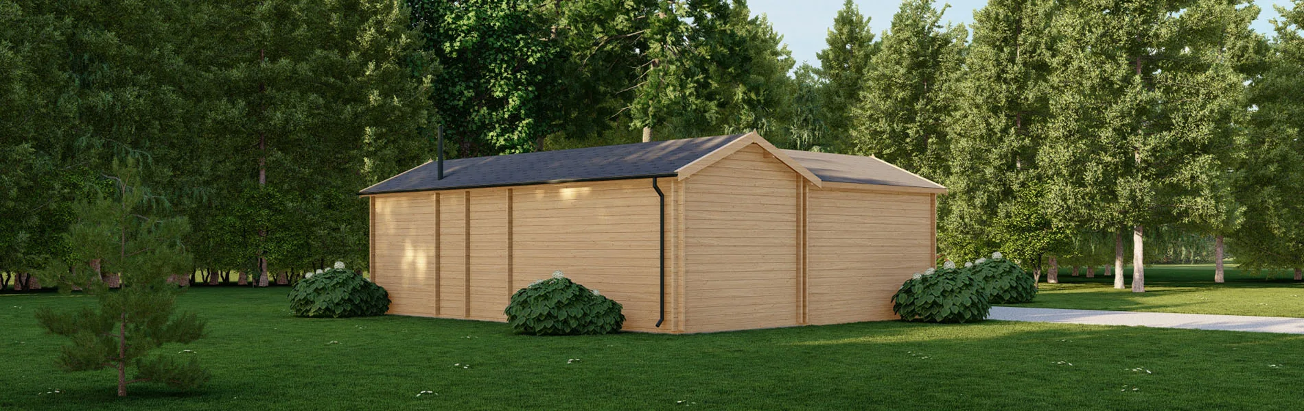 Blockbohlensauna Acacia, 9×7 m, BF 38m2 3 Blockbohlensauna Acacia, 9×7 m, BF 38m2 3