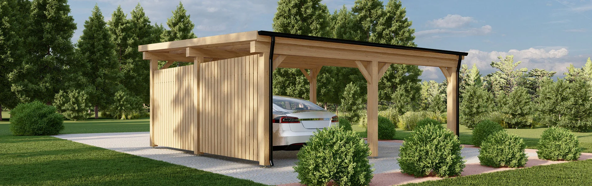 Doppelcarport Magnolia W2, 6×6 m 3