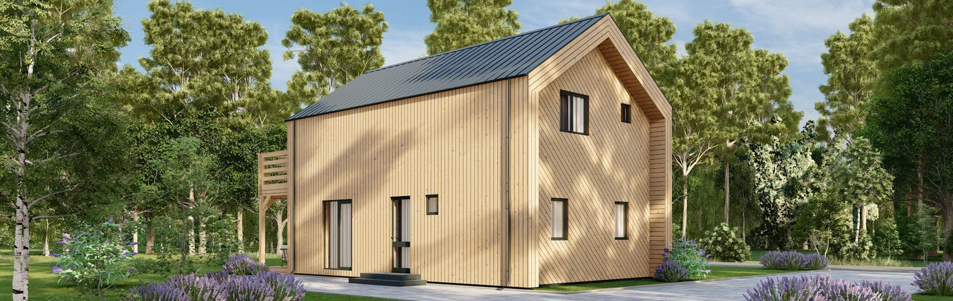 Zweigeschossiges Holzhaus Lilac 2