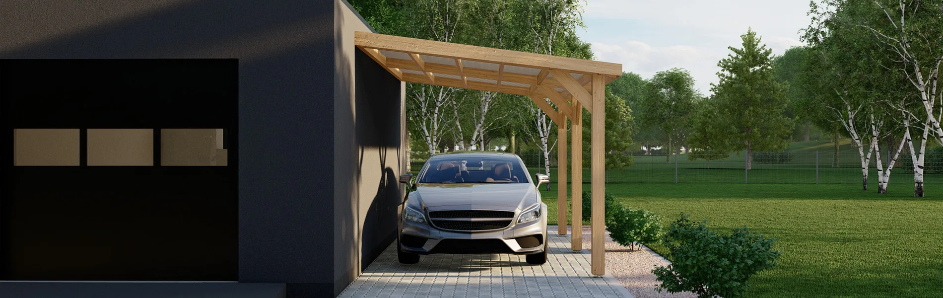 Einzelcarport Iris, 3×5 m 1