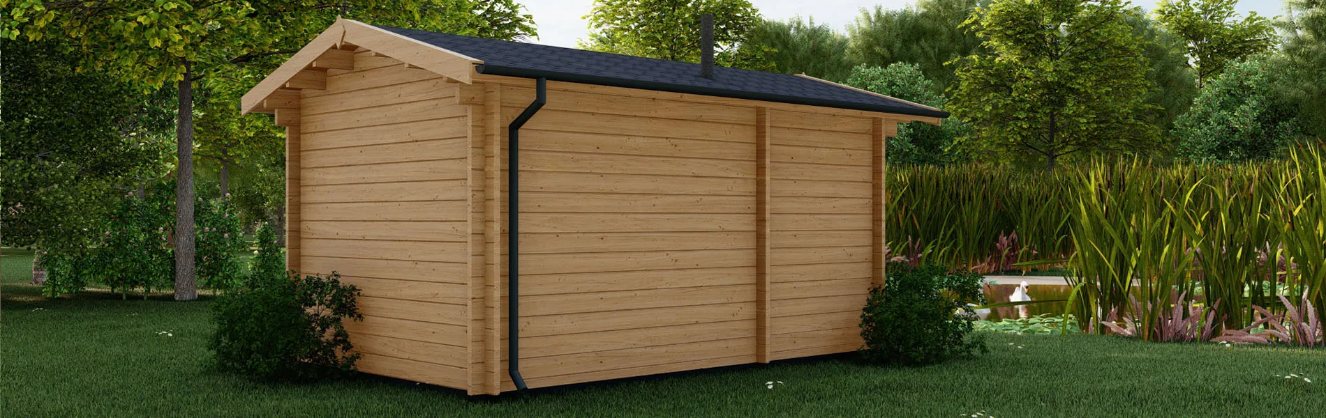 Blockbohlensauna Citrus, 3×5 m, BF 10m2 3 Blockbohlensauna Citrus, 3×5 m, BF 10m2 3