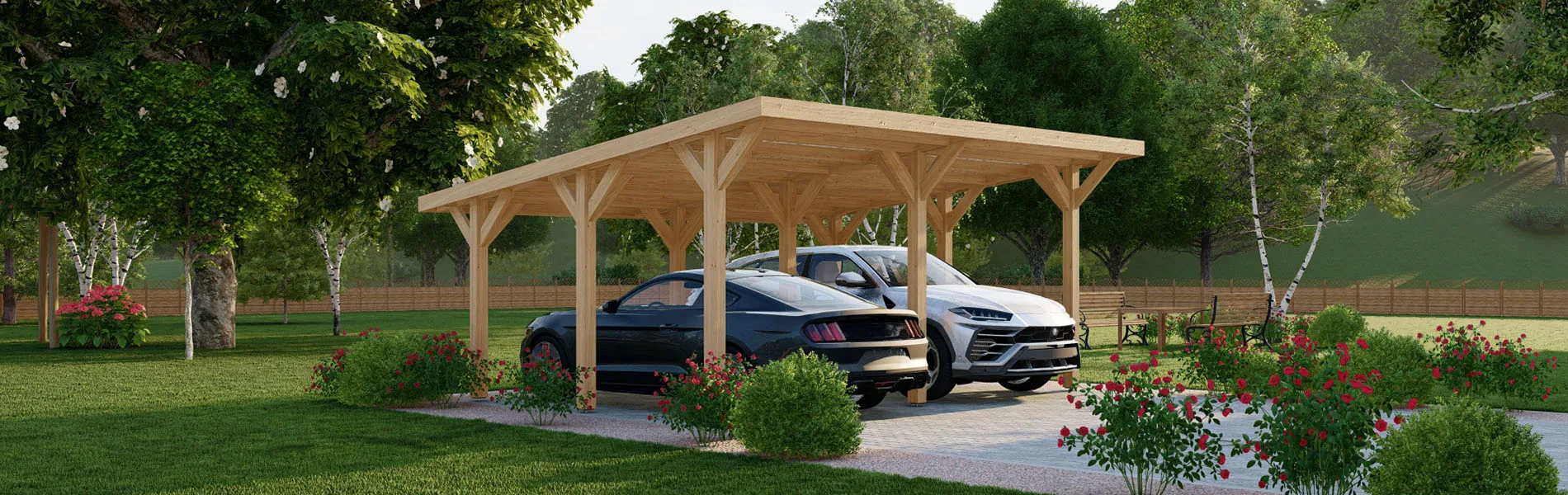 Doppelcarport Carex, 6×5 m 1