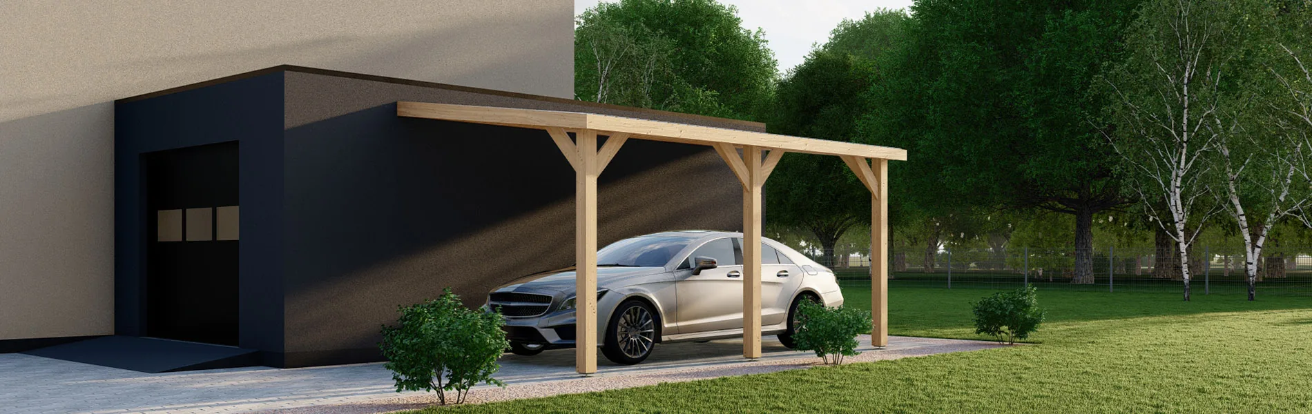 Einzelcarport Iris, 3×5 m 2