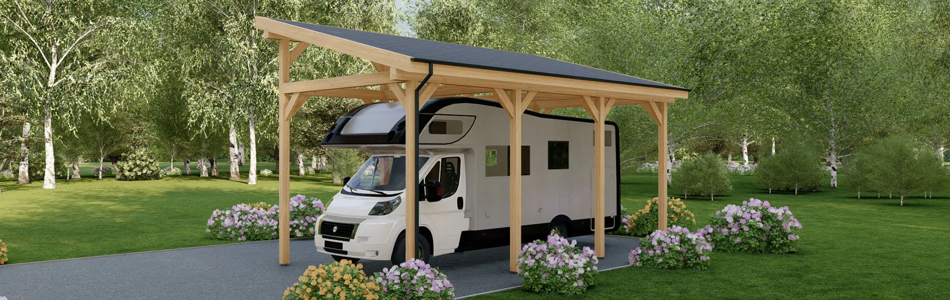 Carport für Wohnmobil Typha, 4×8 m 2