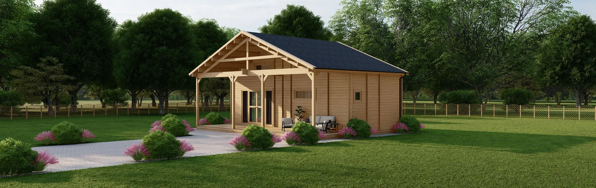 Blockbohlensauna Melissa, 10×7 m, BF 62m2 2 Blockbohlensauna Melissa, 10×7 m, BF 62m2 2