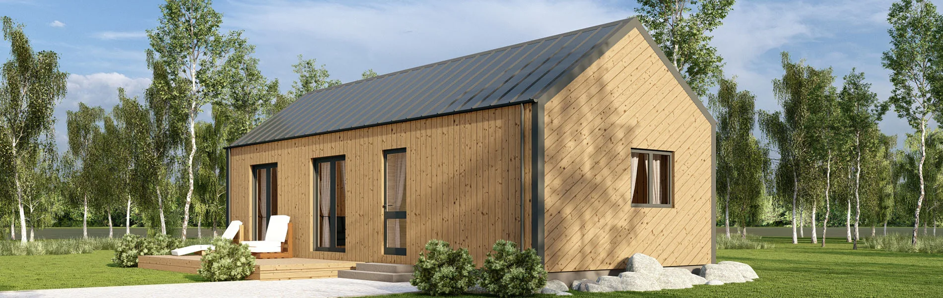 Modernes Holzhaus Bergamia 1