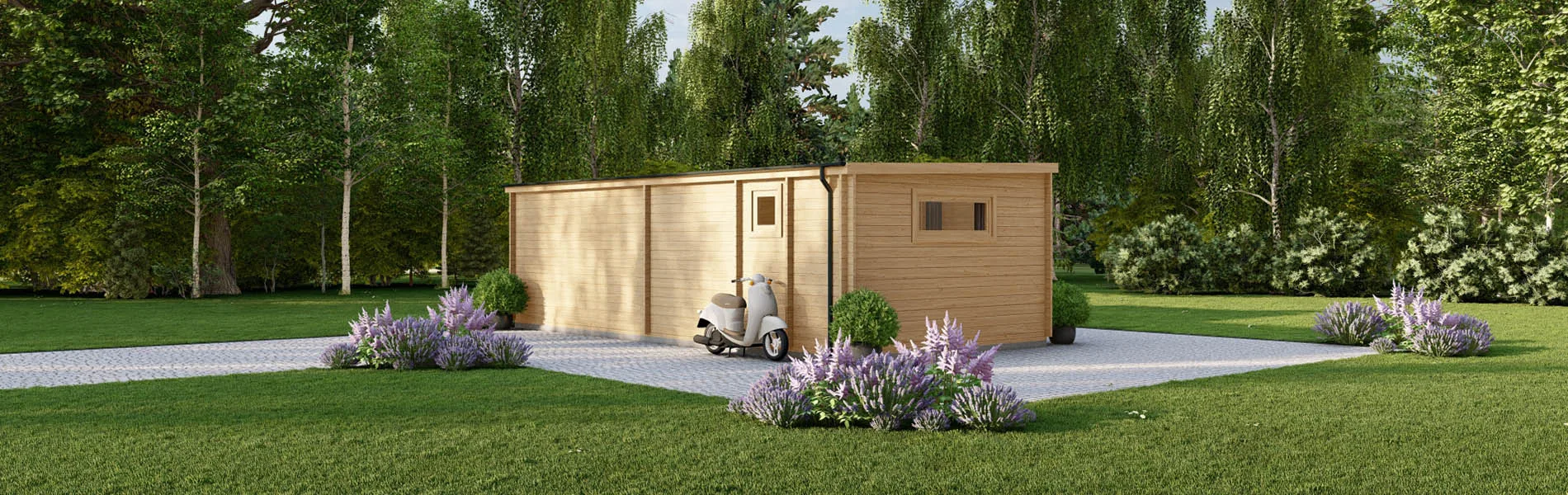 Blockbohlensauna Casia, 9×8 m, BF 47m2 4