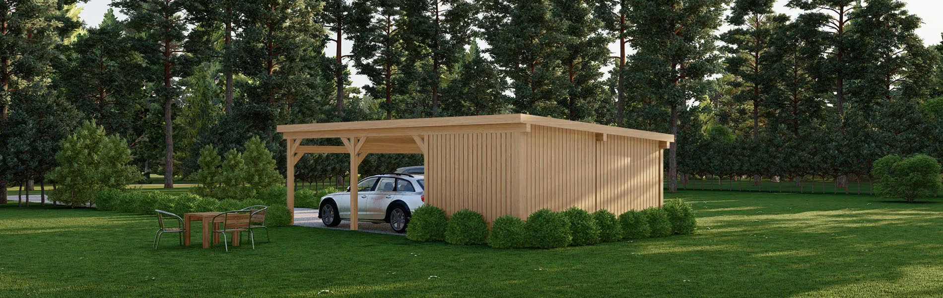 Doppelcarport Arum 6x9m 2