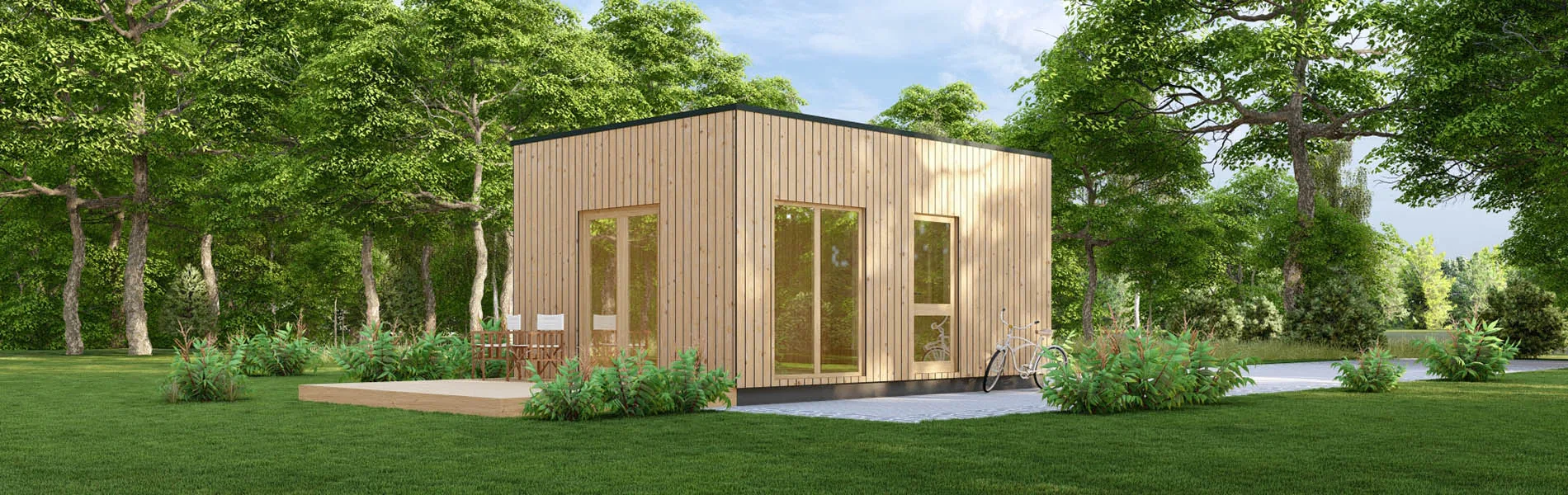Kleines Gartenhaus Olea, 6×4 m, BF 26 m2 1