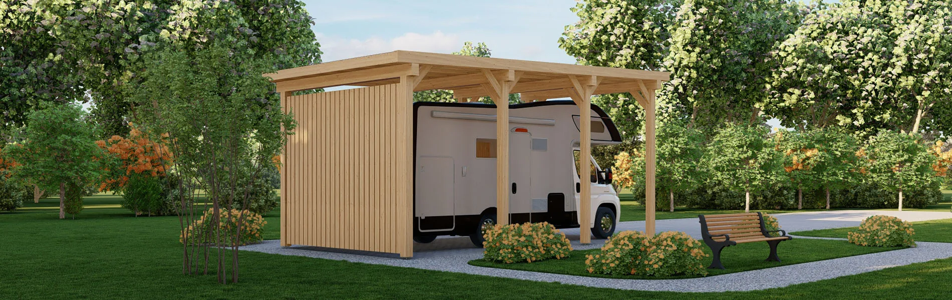 Carport für Wohnmobil Narcissus W4, 4×8 4