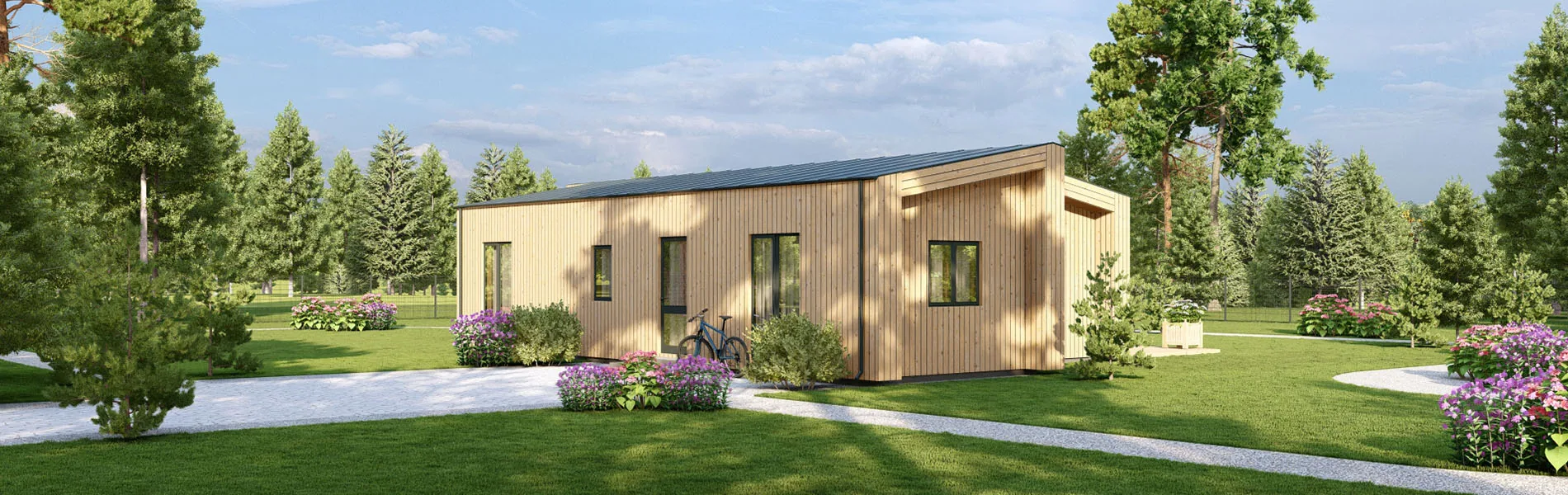 Eingeschossiges Holzhaus Ambrosia 2
