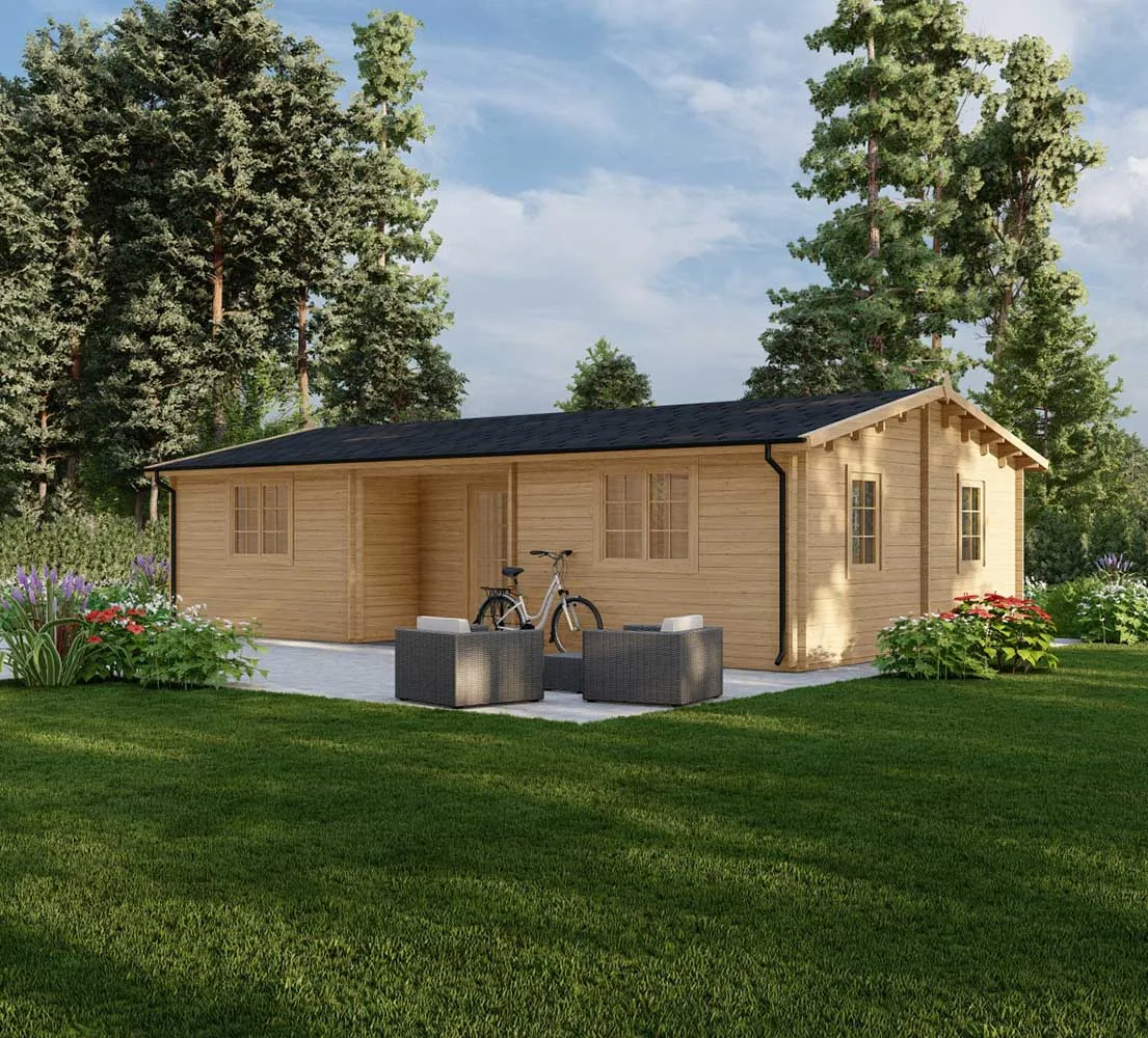 Holzhaus mit Satteldach Verbena