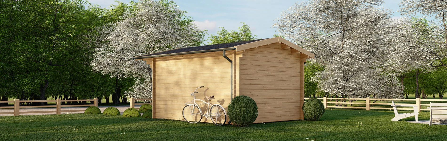 Kleines Gartenhaus Capparis, 3×4 m, BF 11 m2 4