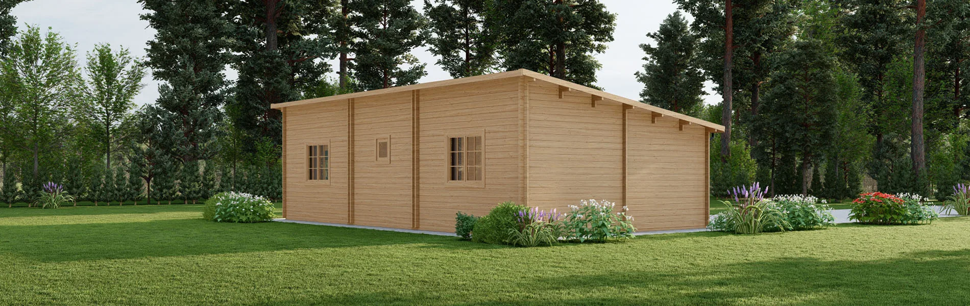 Holzhaus mit Pultdach Dianthus 4
