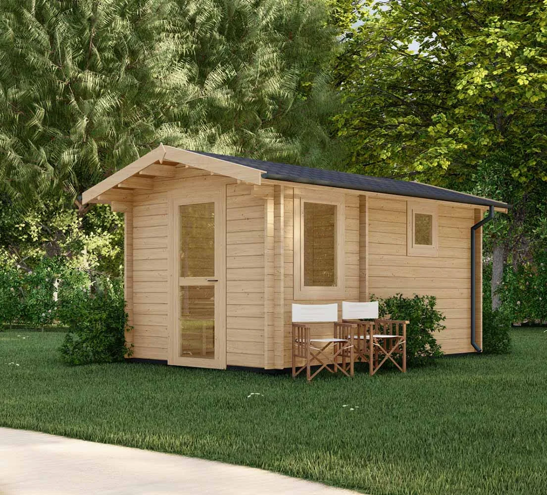 Blockbohlensauna Citrus, 3x5 m, BF 10m2